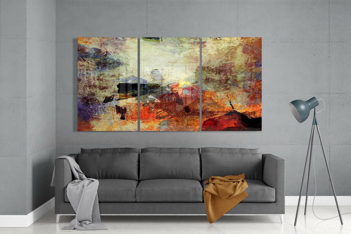 Abstract Colors Mega Glass Wall Art