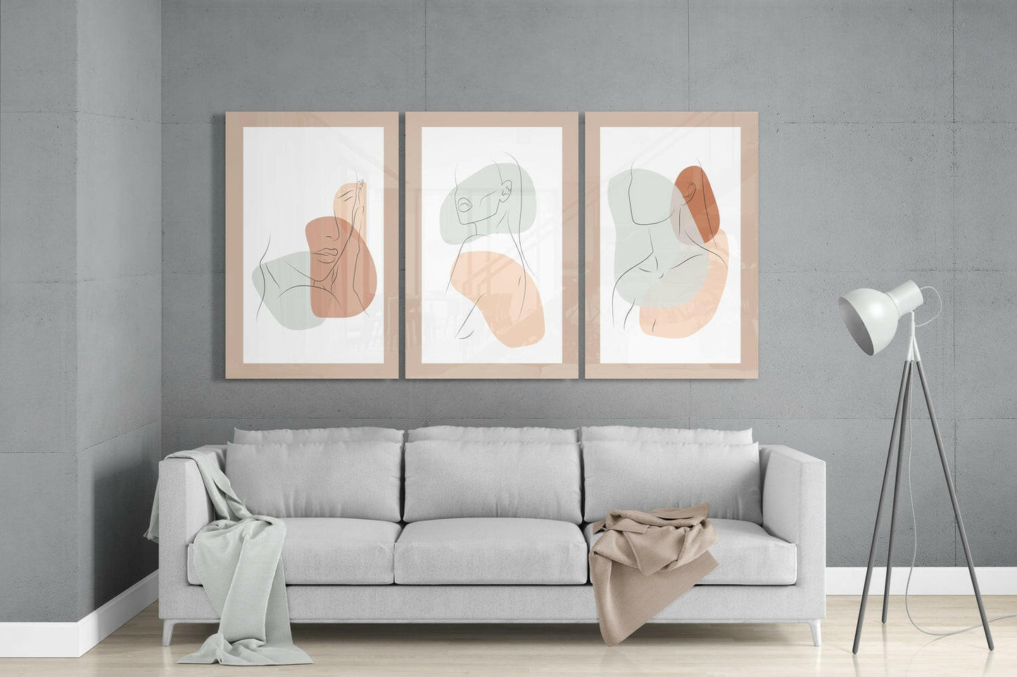 Abstract Shapes 1 Glass Wall Art