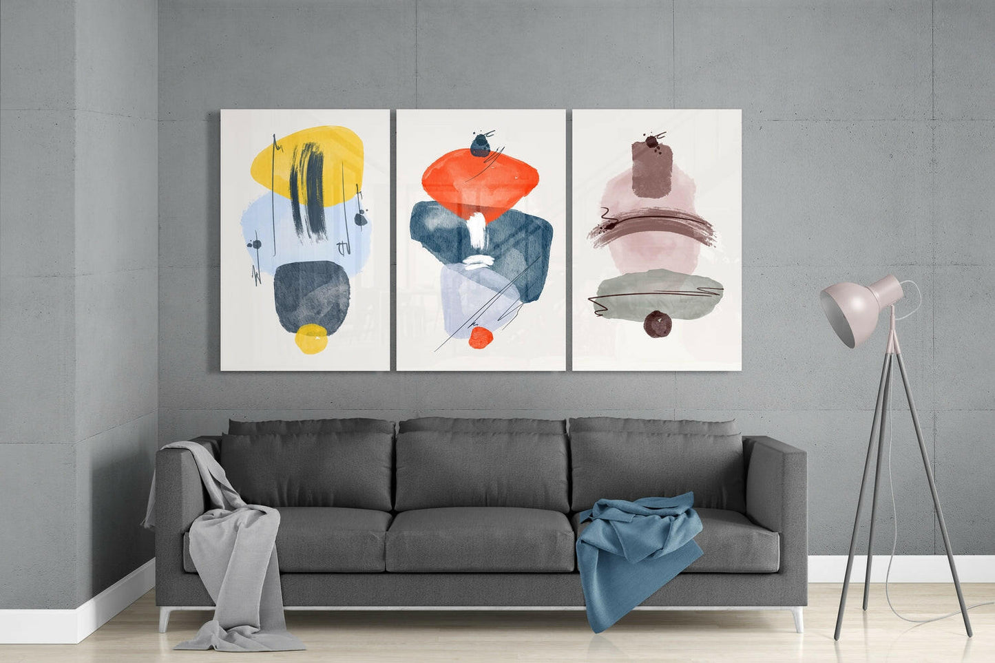 Abstract Shapes 4 Glass Wall Arts