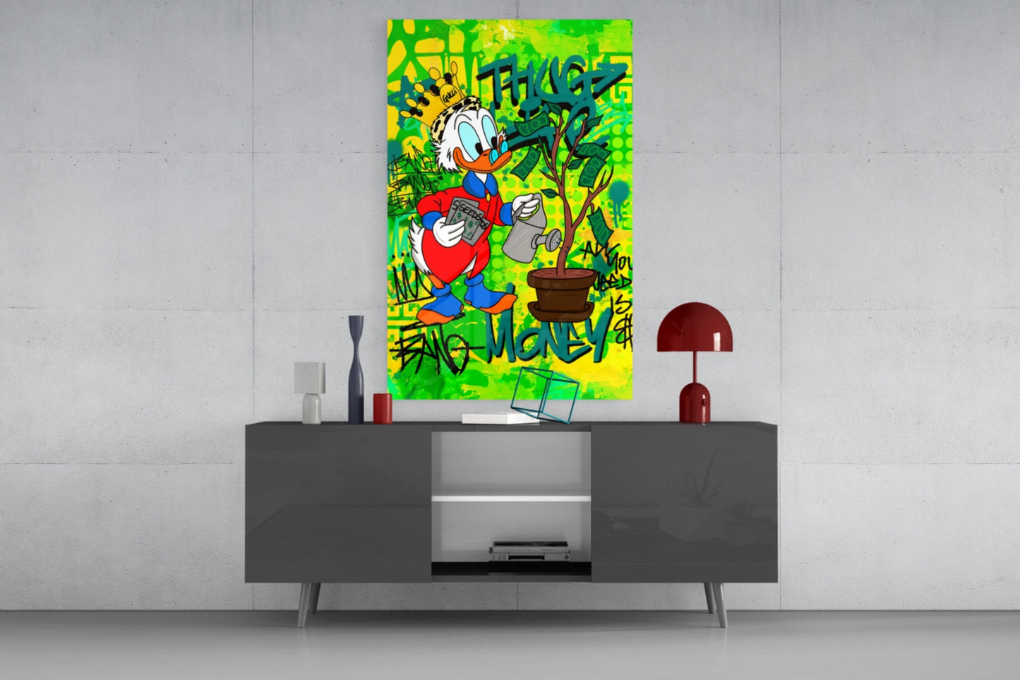 Scrooge McDuck: The Golden Throne Glass Wall Art