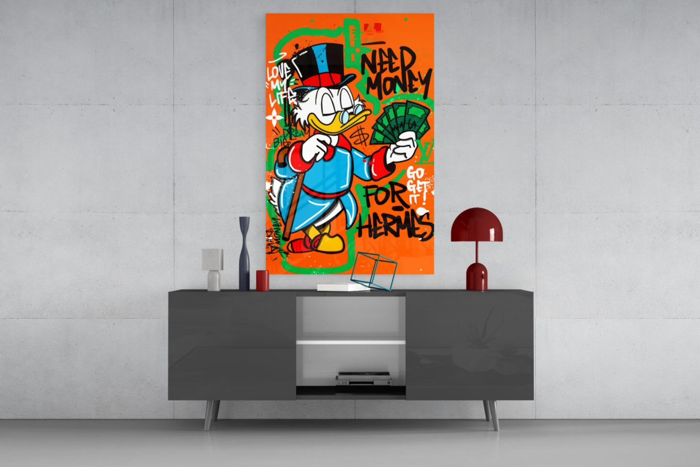 Hermes' Scrooge (Glass Wall Art)