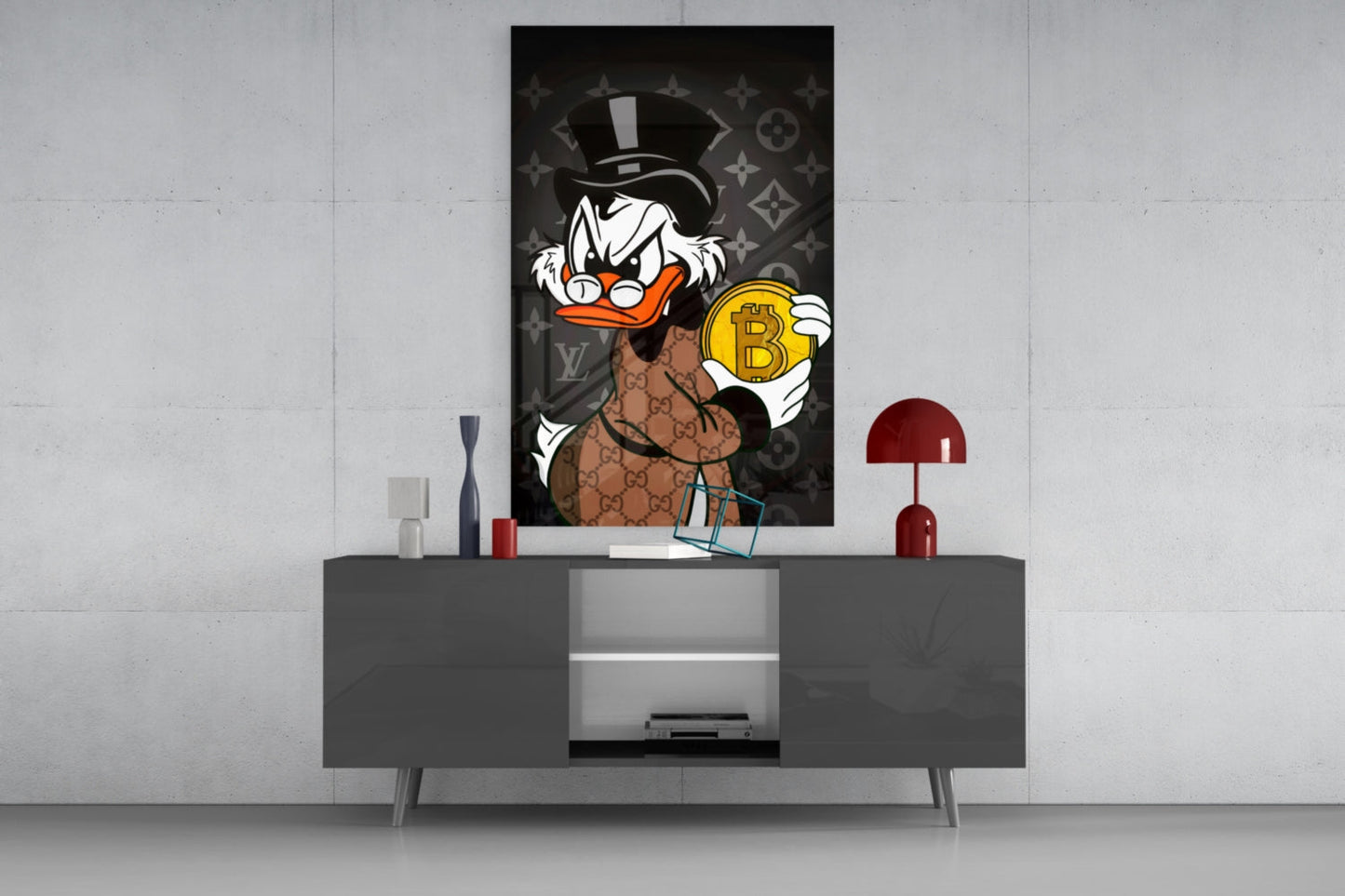 Crypto Rich Scoundrel (Glass Wall Art)