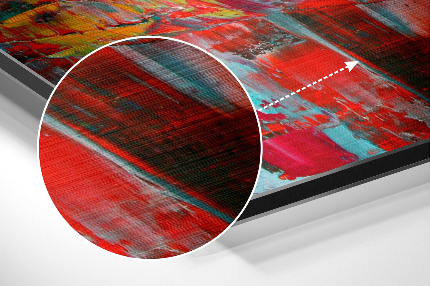 Abstract Colors Brushed Aluminium Dibond Wall Art