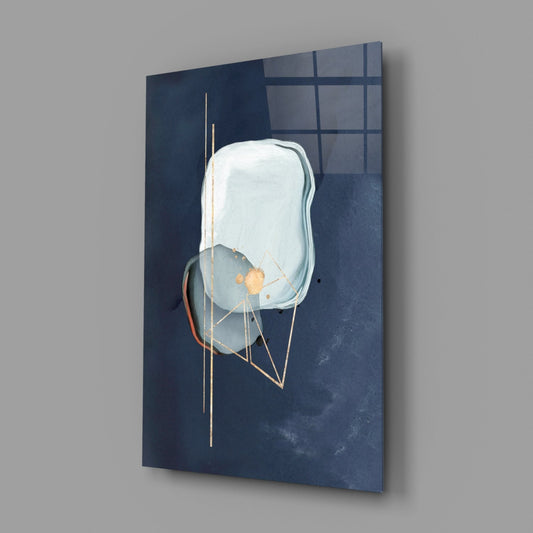 Abstract Blue Glass Wall Art
