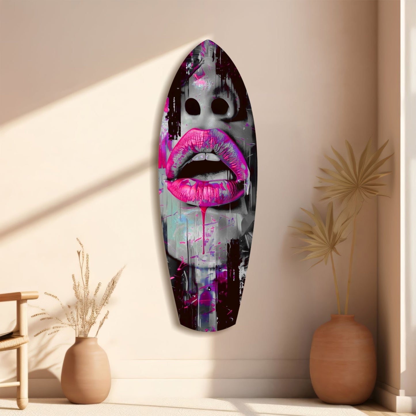 Colorful Lips V4 Glass Wall Art