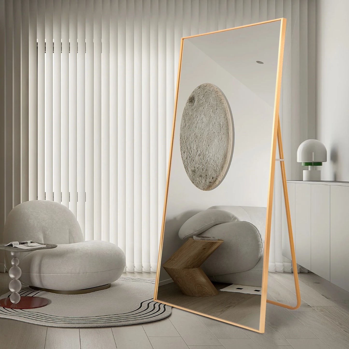 CISTEROMAN Full Length Floor Mirror 65"X24" Large Full Body Mirror Standing Mirror Wall Mirror Big Gold