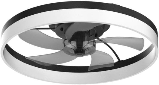 Low Profile Ceiling Fan With Remote For Bedroom Lighting