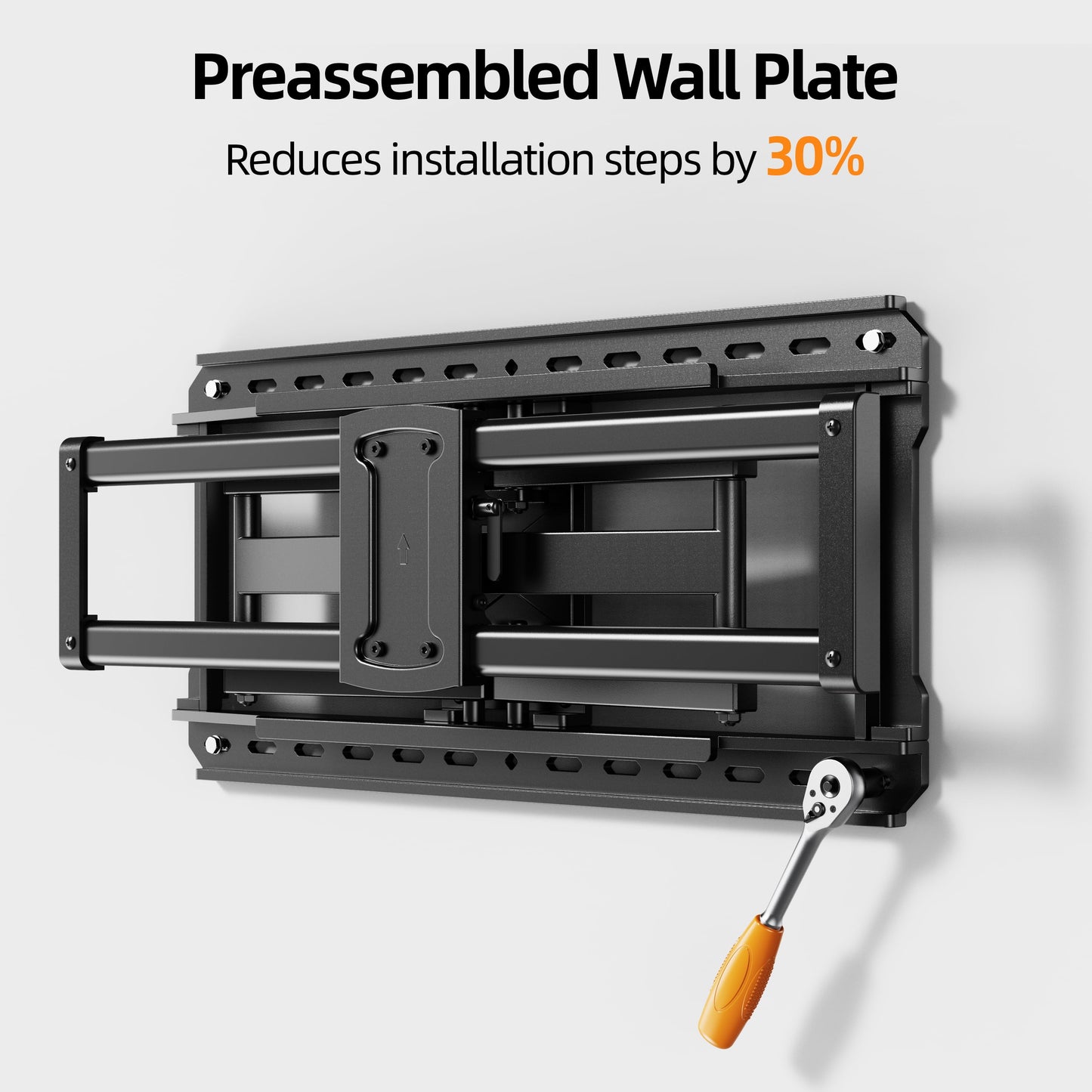 Full Motion TV Wall Mount for 37-95" Screens, Pre-Assembled with Swivel & Tilt, Max VESA 600X400Mm, 150 Lbs Capacity, Fits 24" Wood Studs
