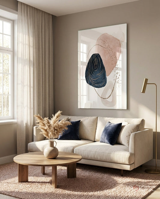 Obsidian Bloom (Glass Wall Art)