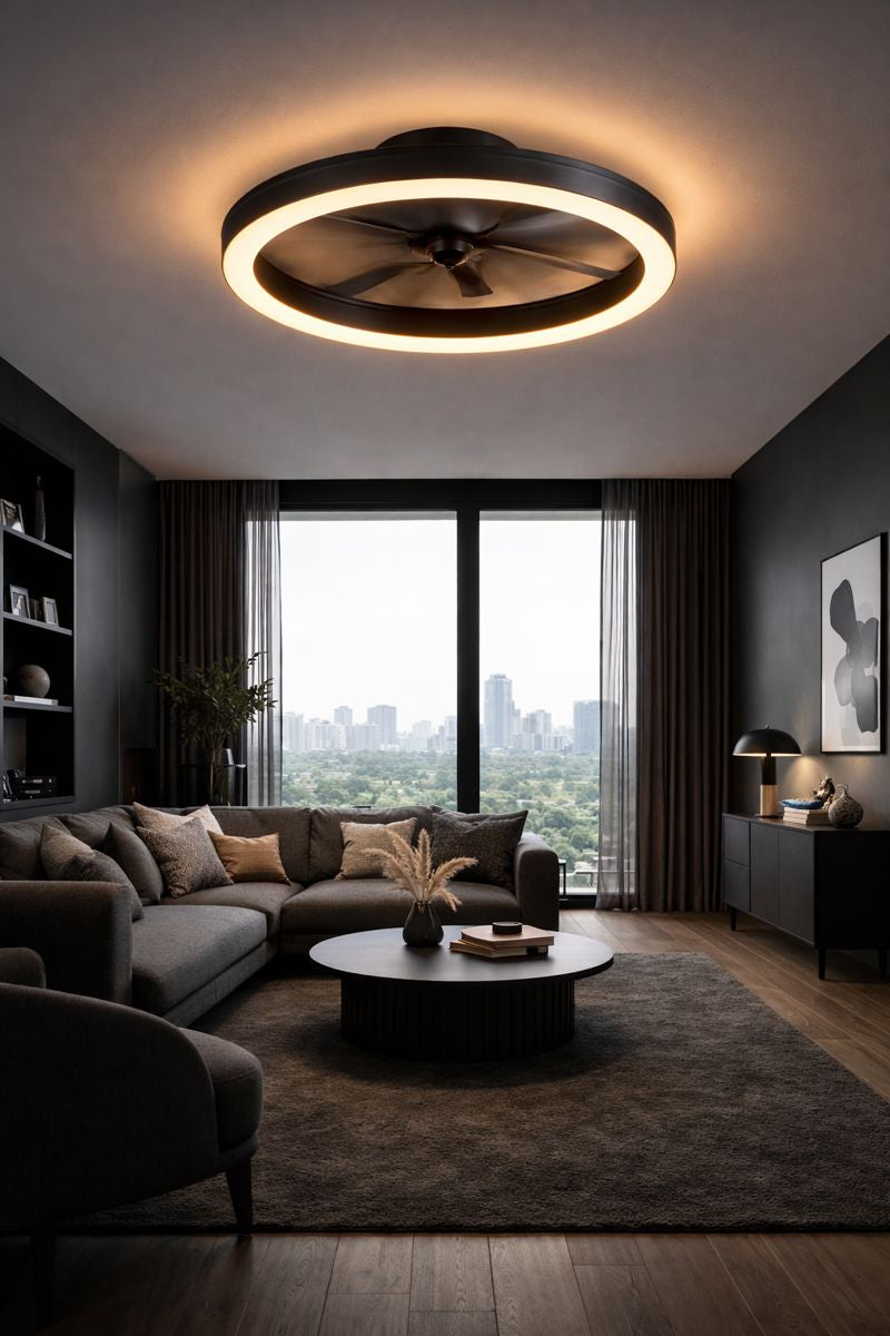 Smart Bladeless Ceiling Fan With Remote And LED Lights