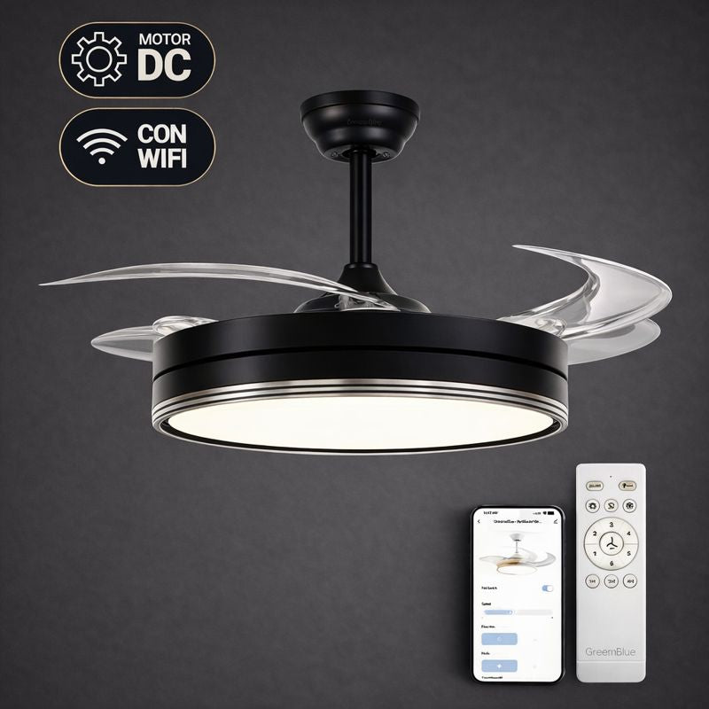 Ceiling Fan Universal Blue Black