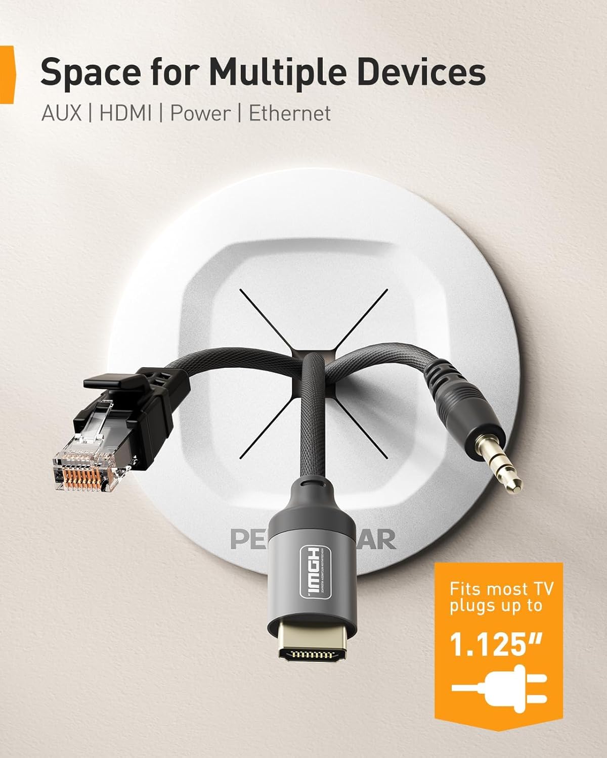 In-wall cord Concealer for Wall Mounted TV