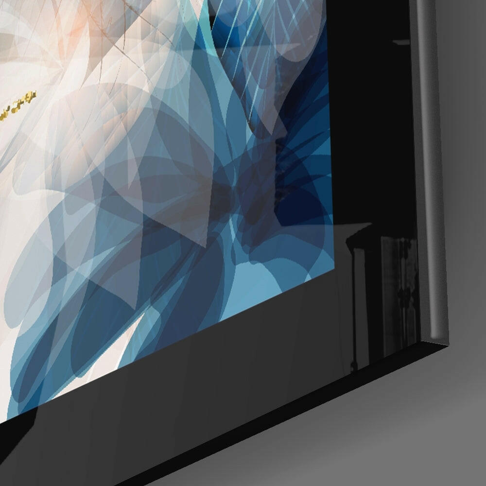 Abstract Leaf Glass Wall Art