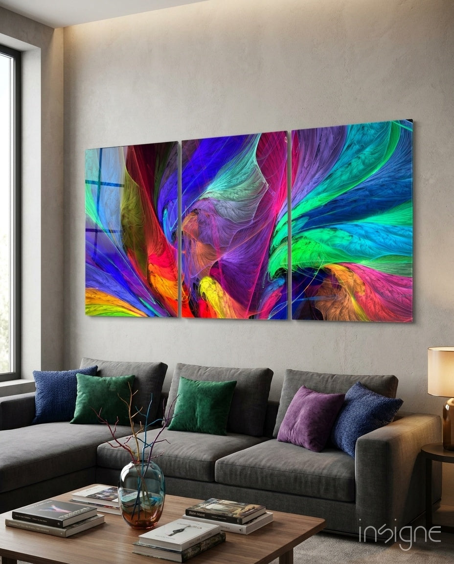 Dance of Colors (Glass Wall Art)
