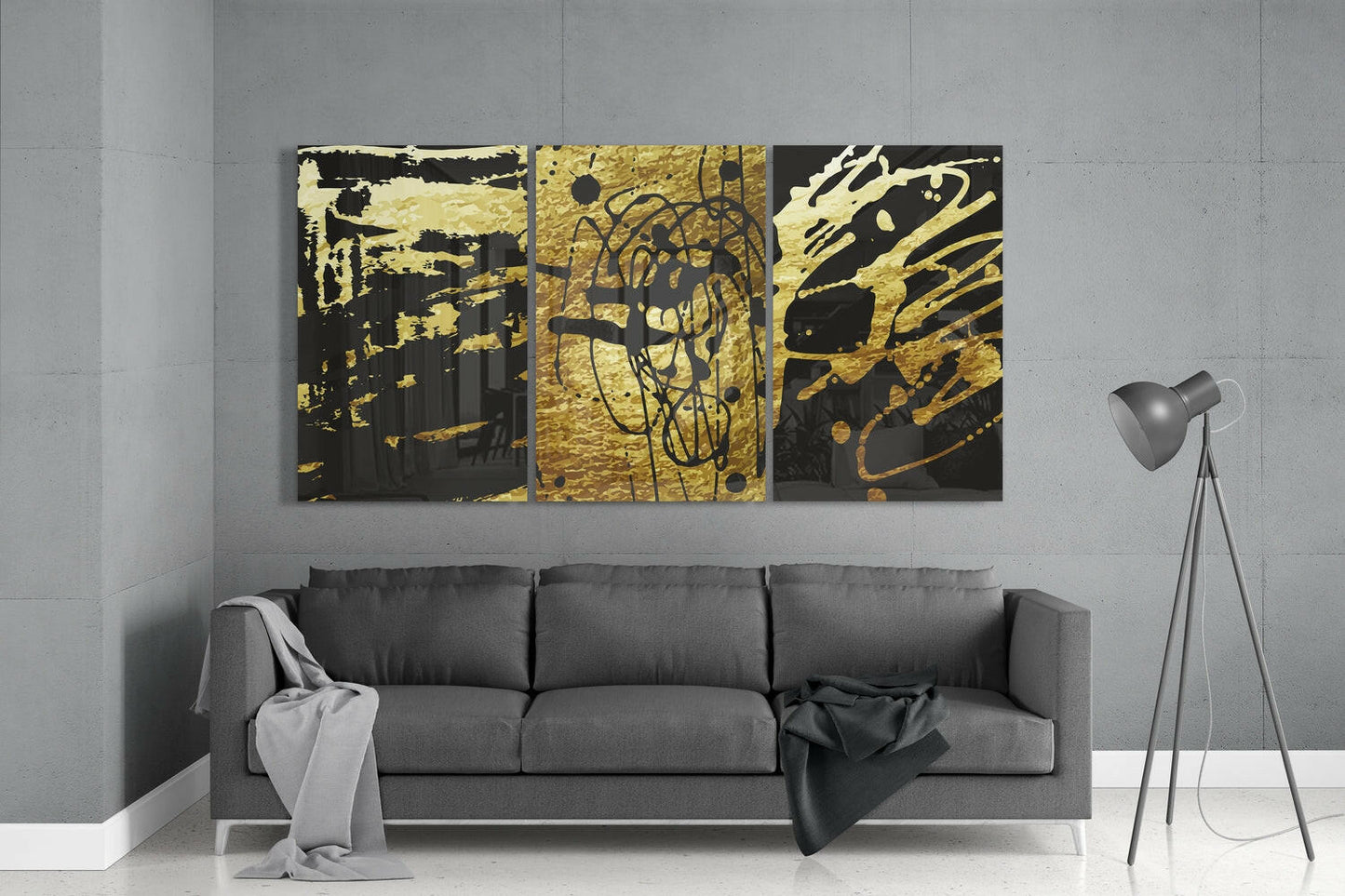 Abstract Doodles Mega Glass Wall Art