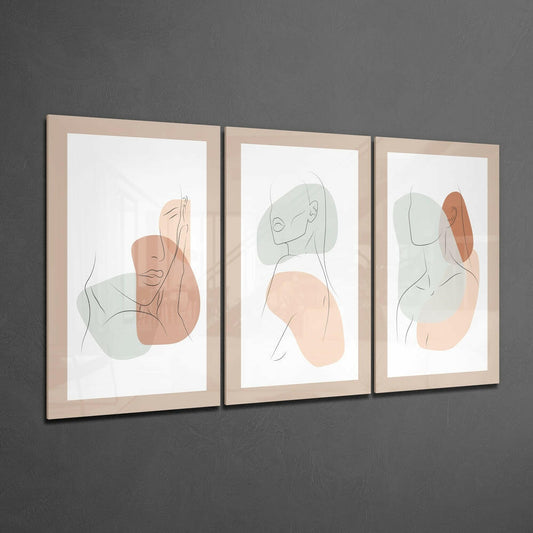 Abstract Shapes 3part set (Glass Art)