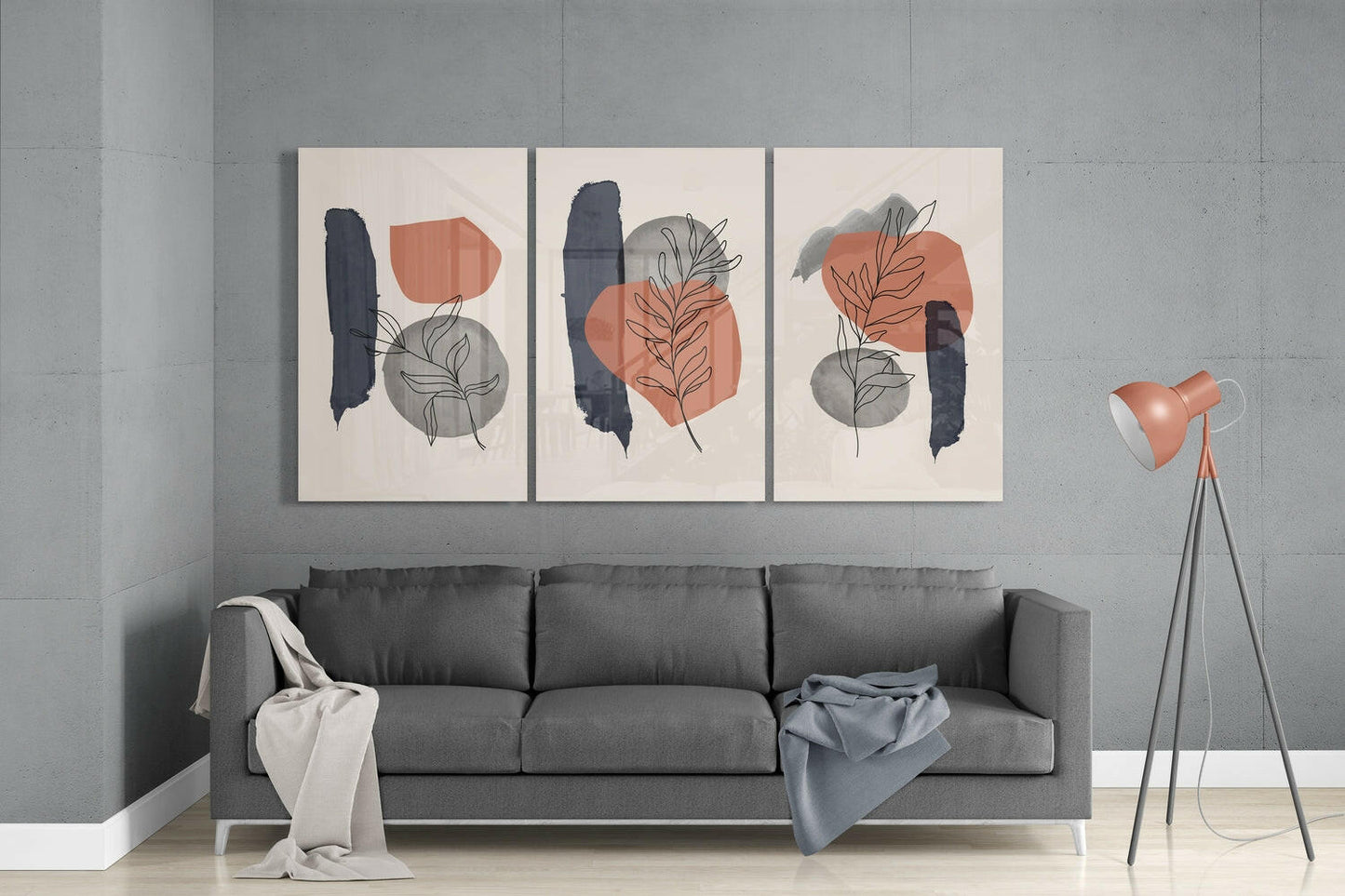 Abstract Shapes 2 Glass Wall Arts