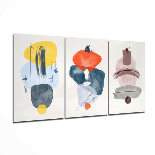 Abstract Shapes 4 Glass Wall Arts