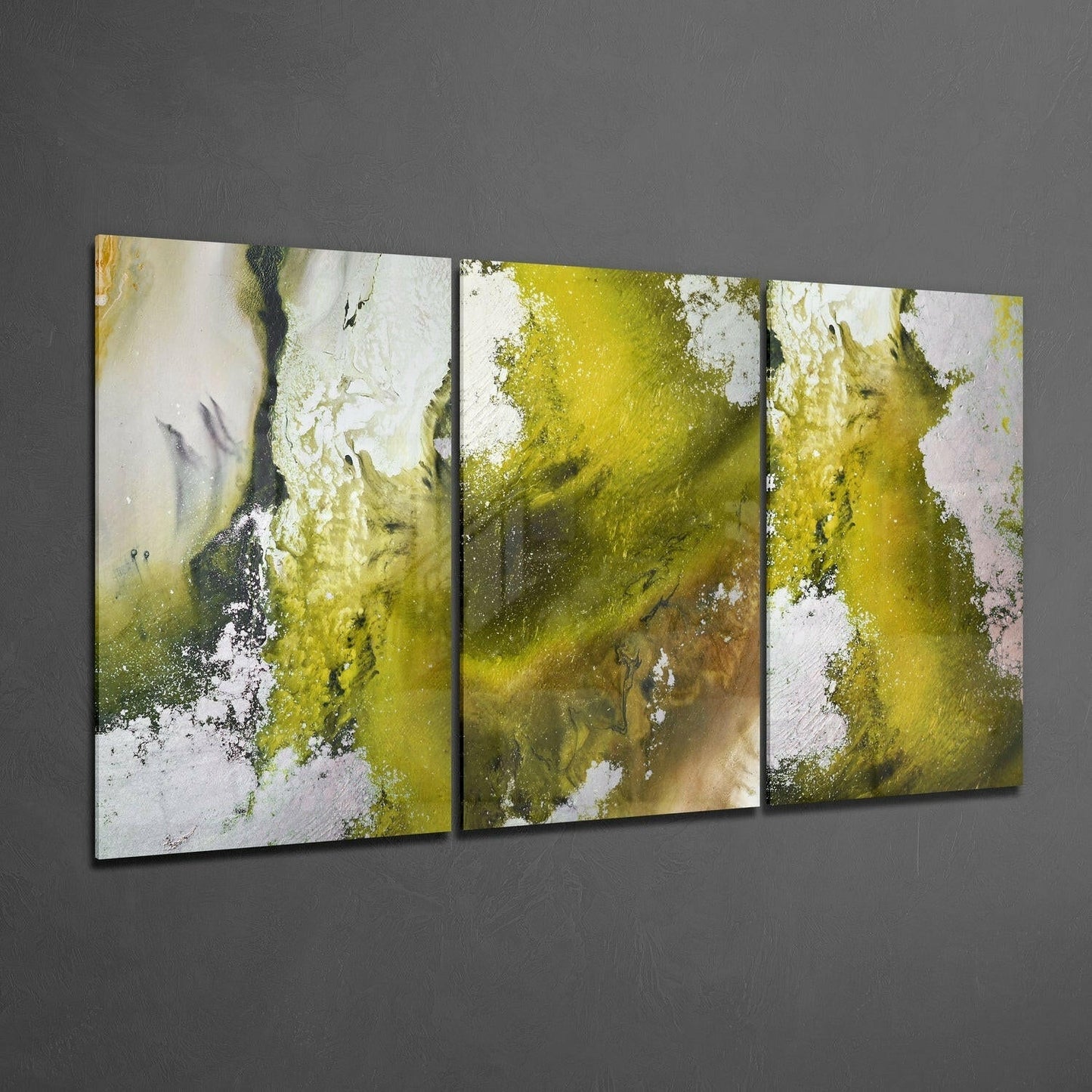 Abstract Green Mega Glass Wall Art
