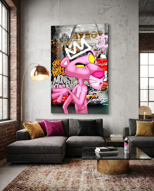 The Pink Panther's City States(Glass Wall Art)
