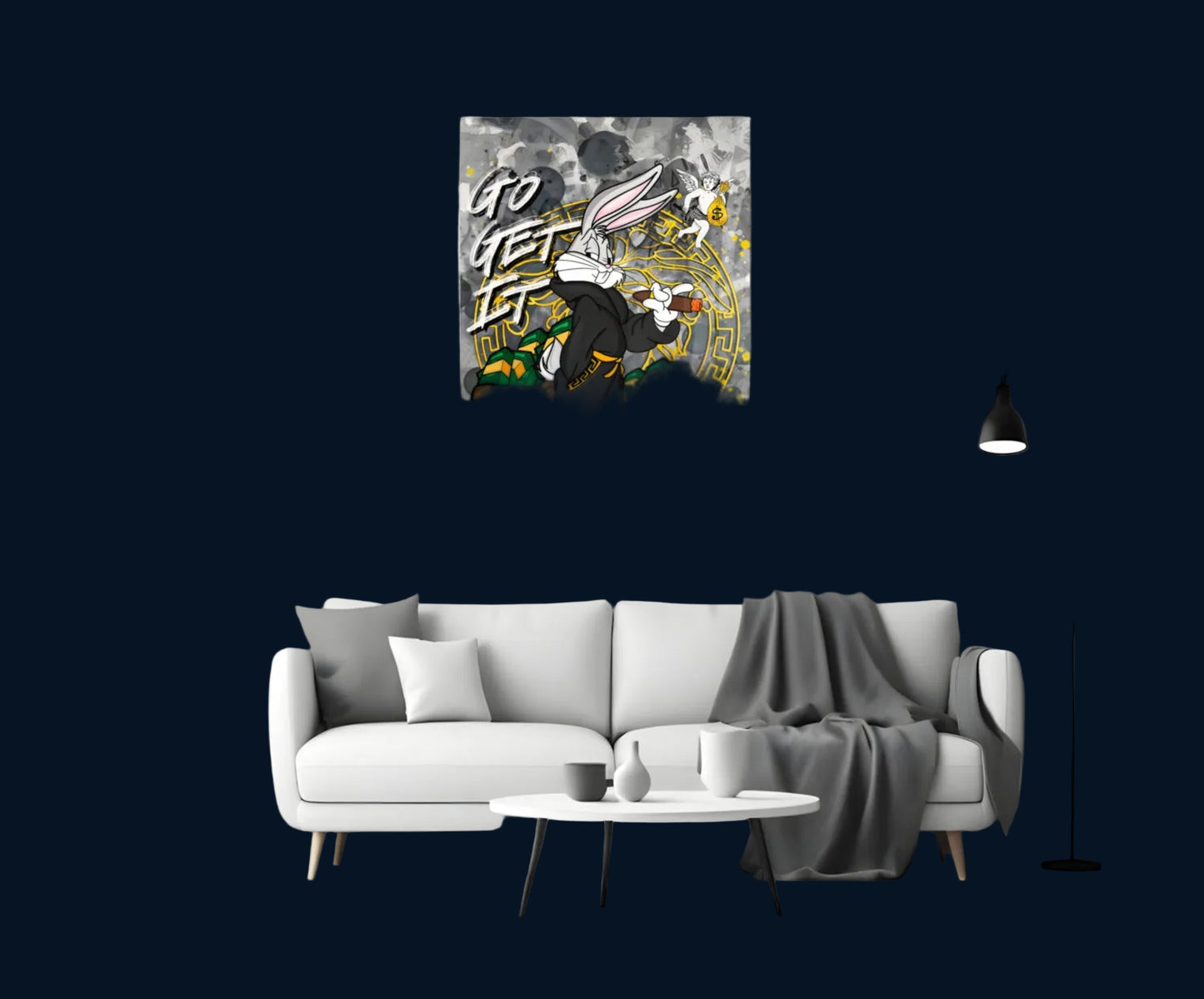 Bugs Bunny: The Game of Wealth Glass Wall Art || Designer Collection