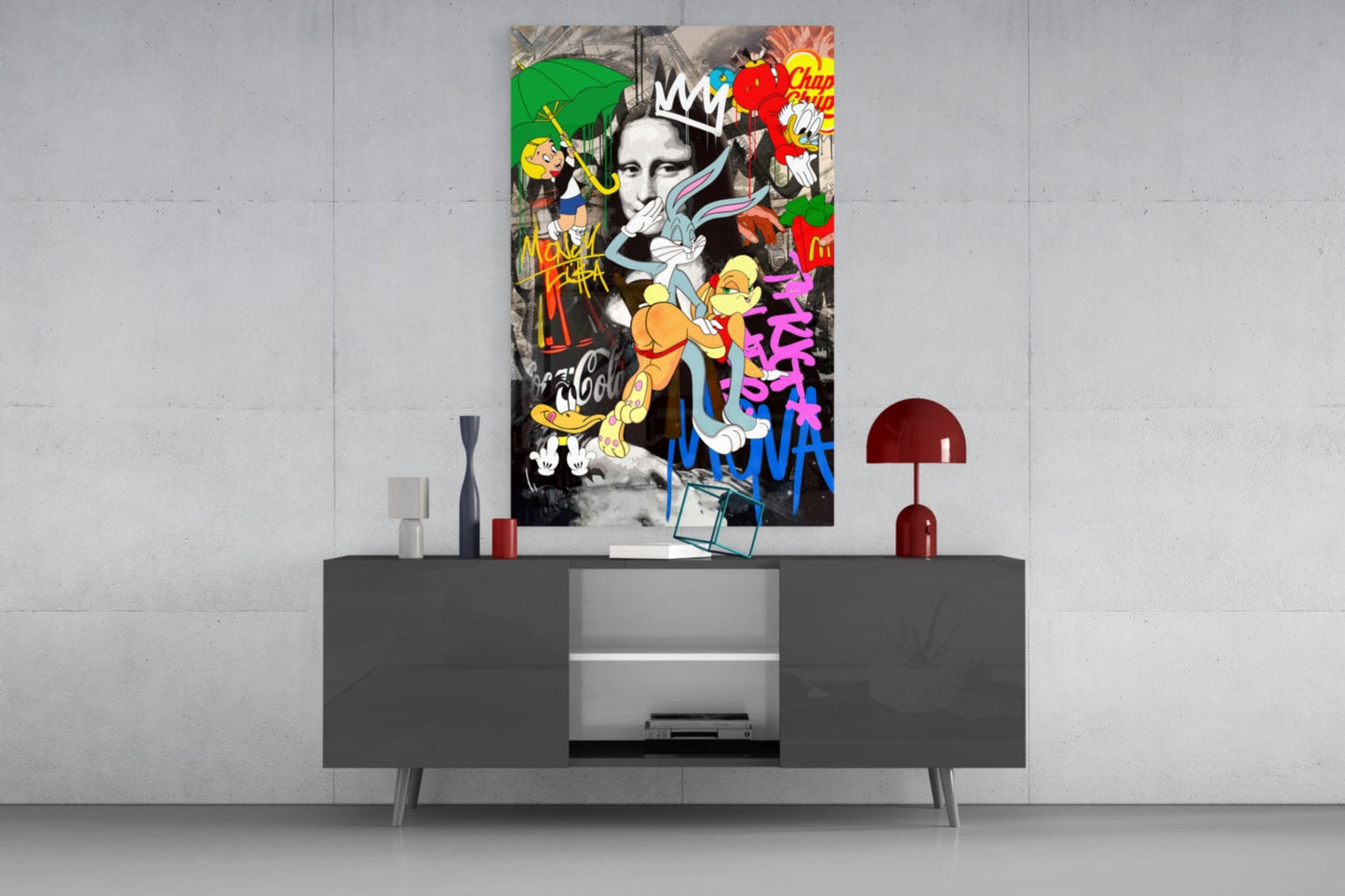 Mona Lisa: Pop Art Mayhem (Glass Wall Art)