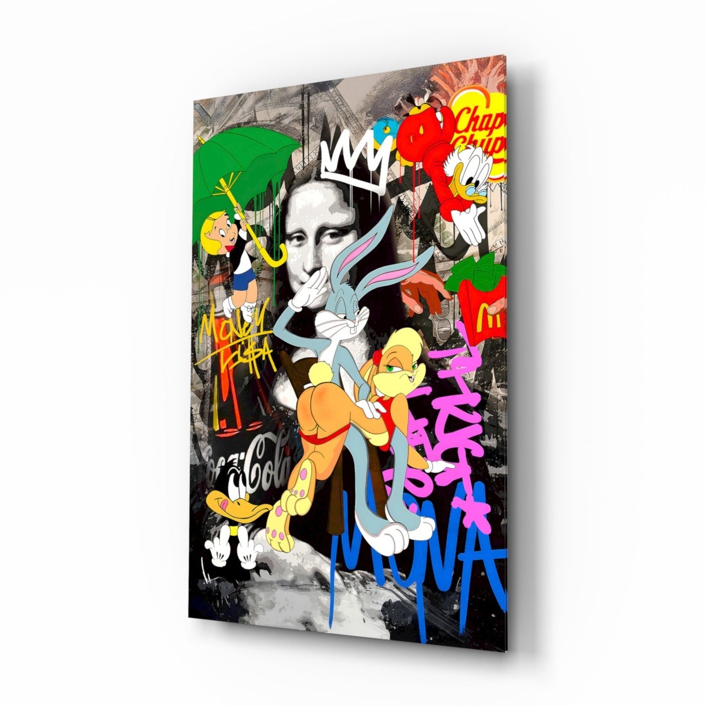 Mona Lisa: Pop Art Mayhem (Glass Wall Art)