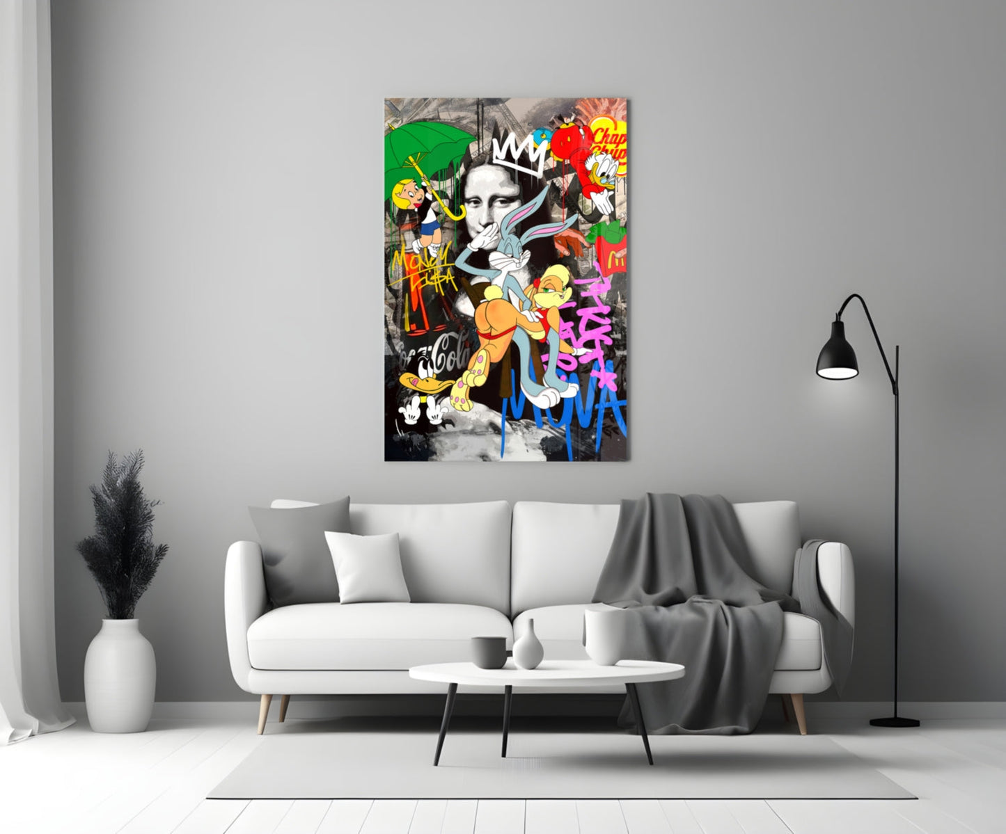 Mona Lisa: Pop Art Mayhem (Glass Wall Art)