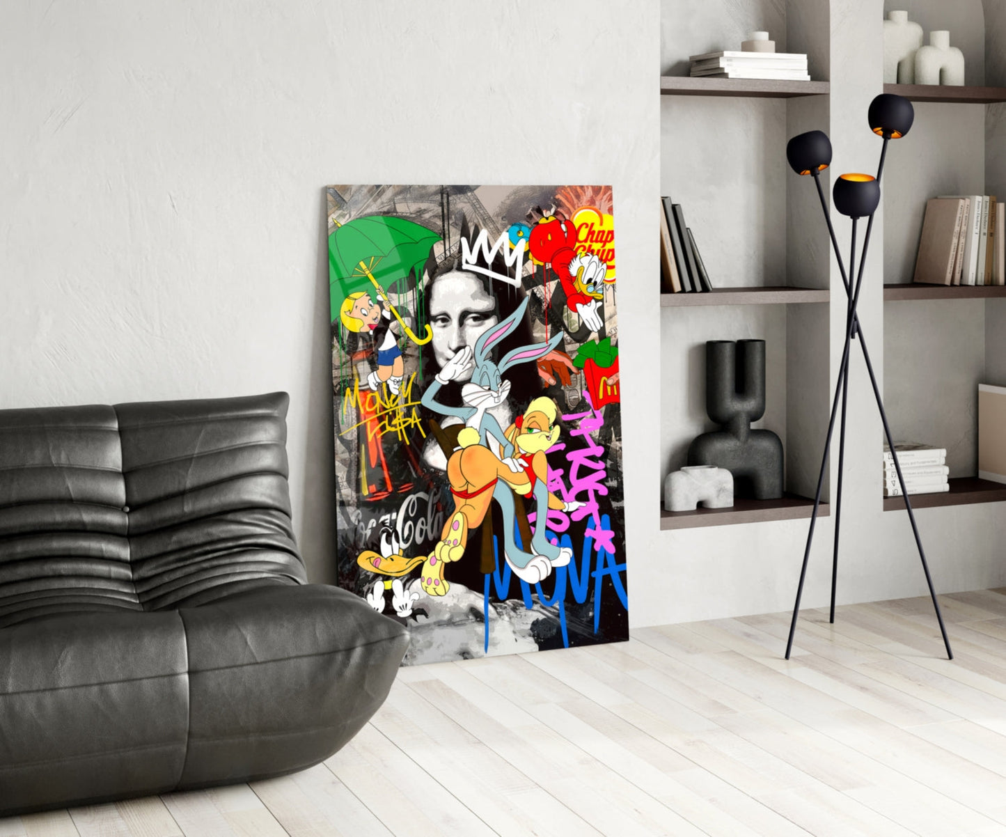 Mona Lisa: Pop Art Mayhem (Glass Wall Art)