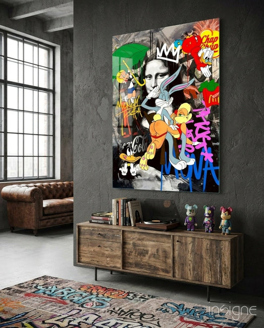 Mona Lisa: Pop Art Mayhem (Glass Wall Art)