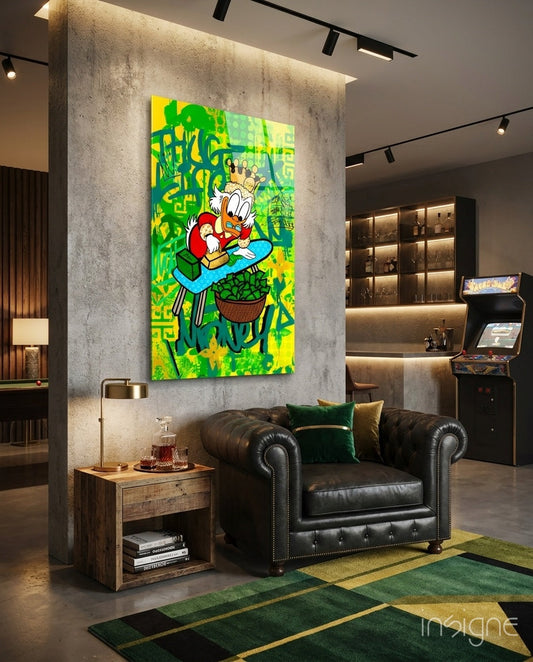 Scrooge McDuck: The Golden Throne (Glass Wall Art)