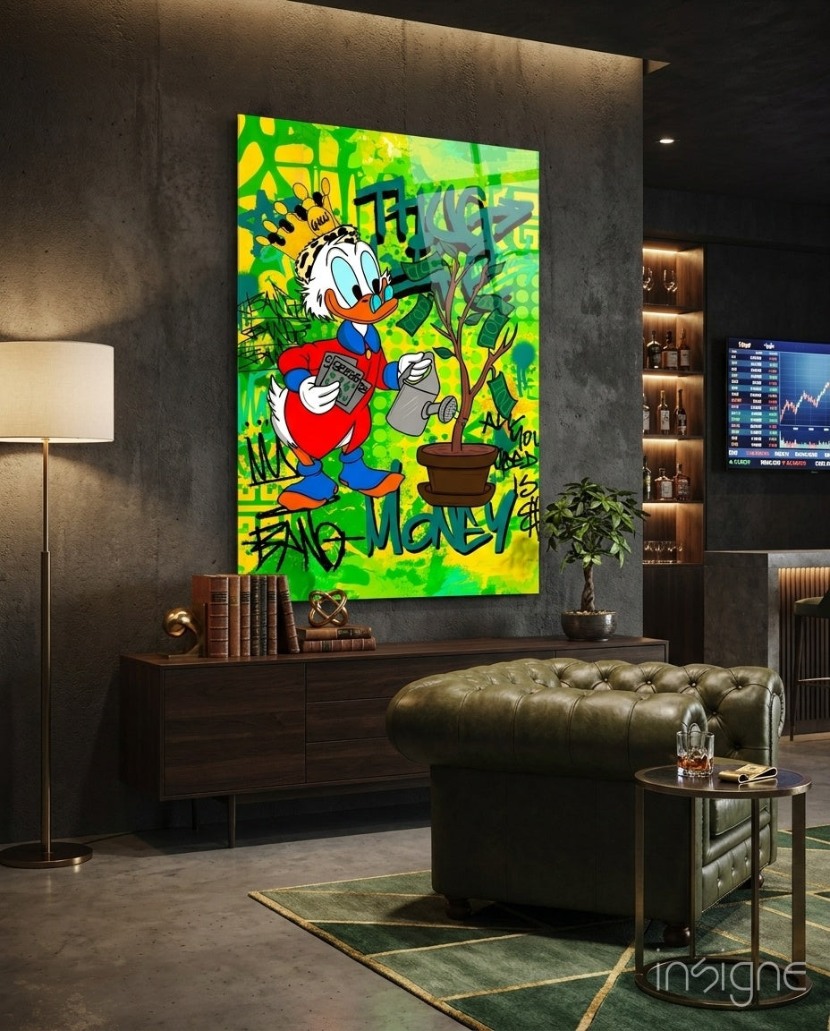 Scrooge McDuck: The Golden Throne Glass Wall Art