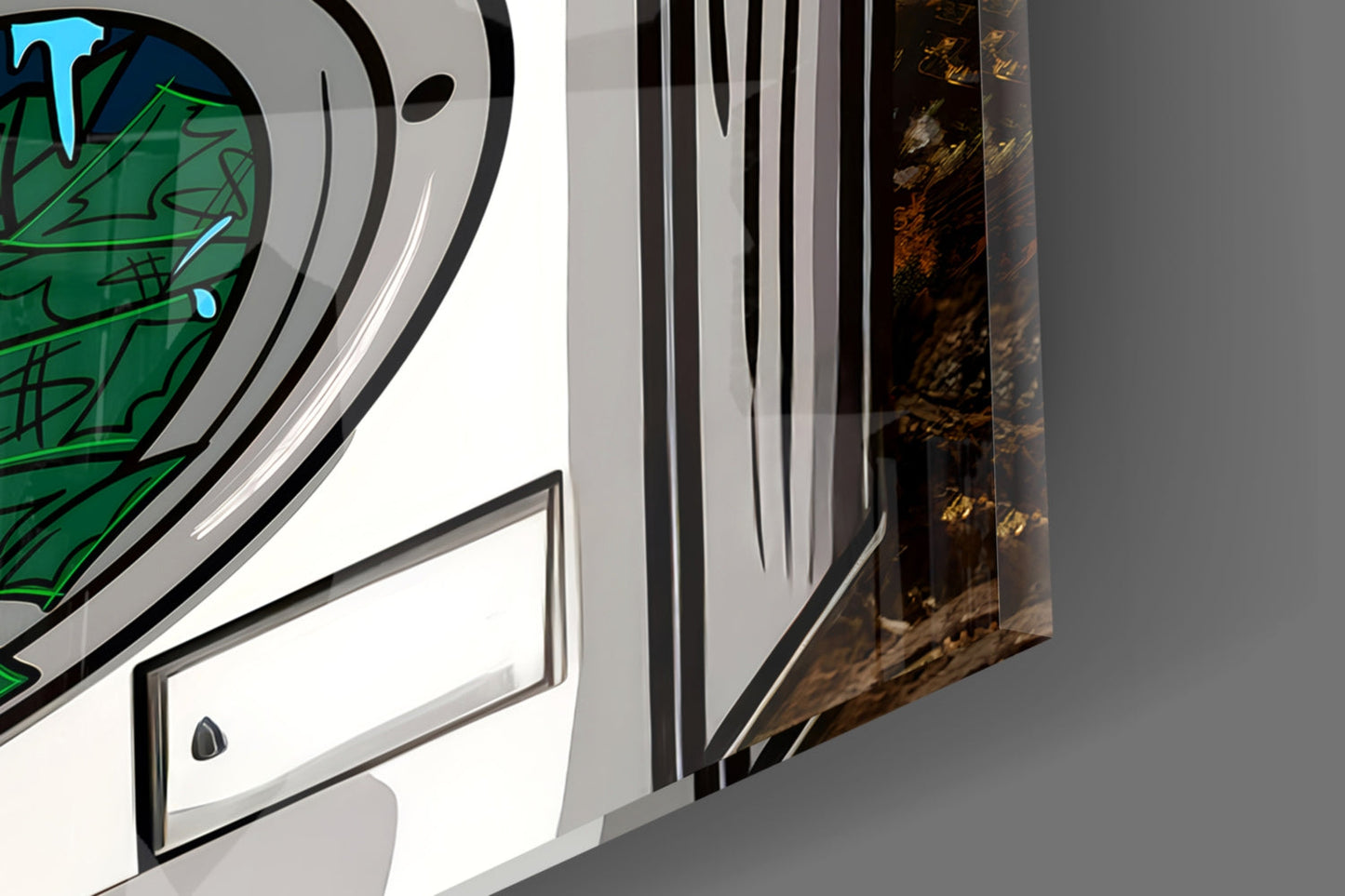 Scrooge's Money Laundering (Glass Wall Art)