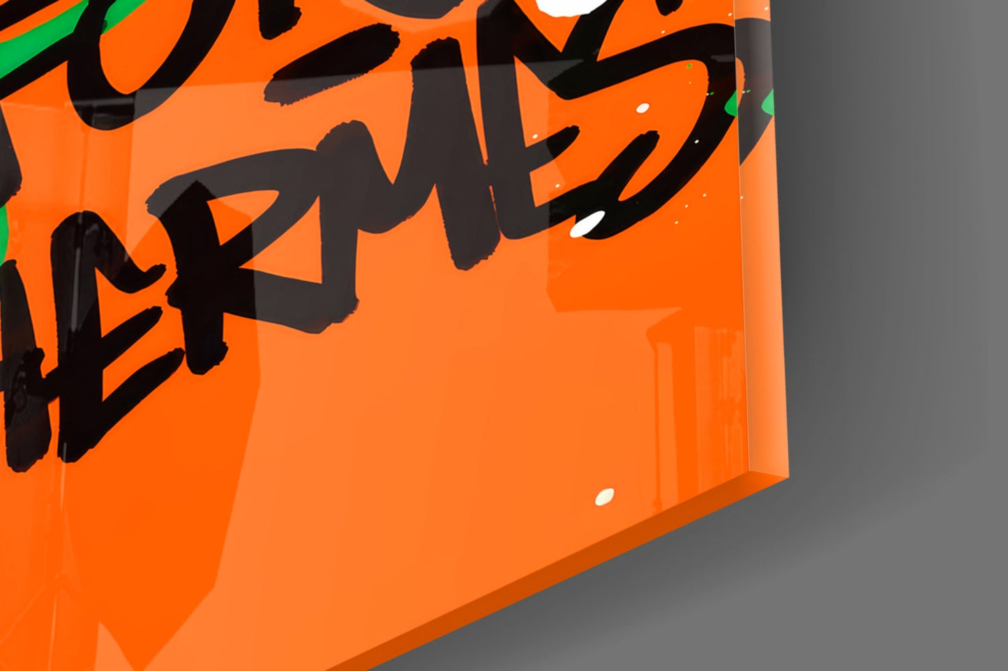 Hermes' Scrooge Glass Wall Art || Designer Collection