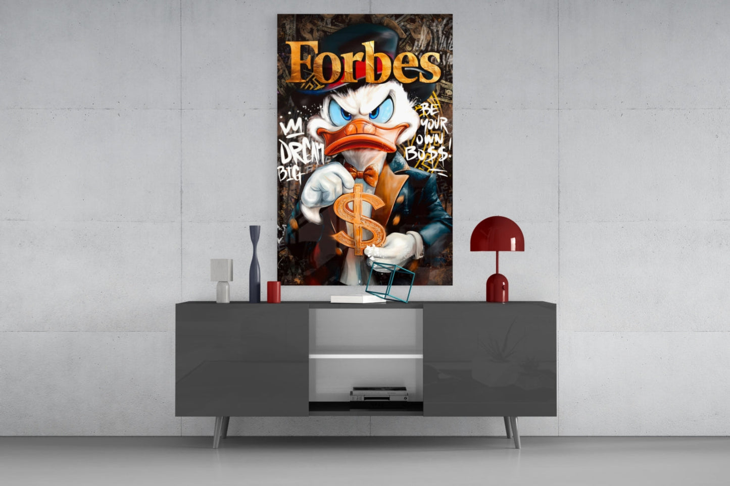 Scrooge: Forbes Billionaire Glass Wall Art || Designer Collection