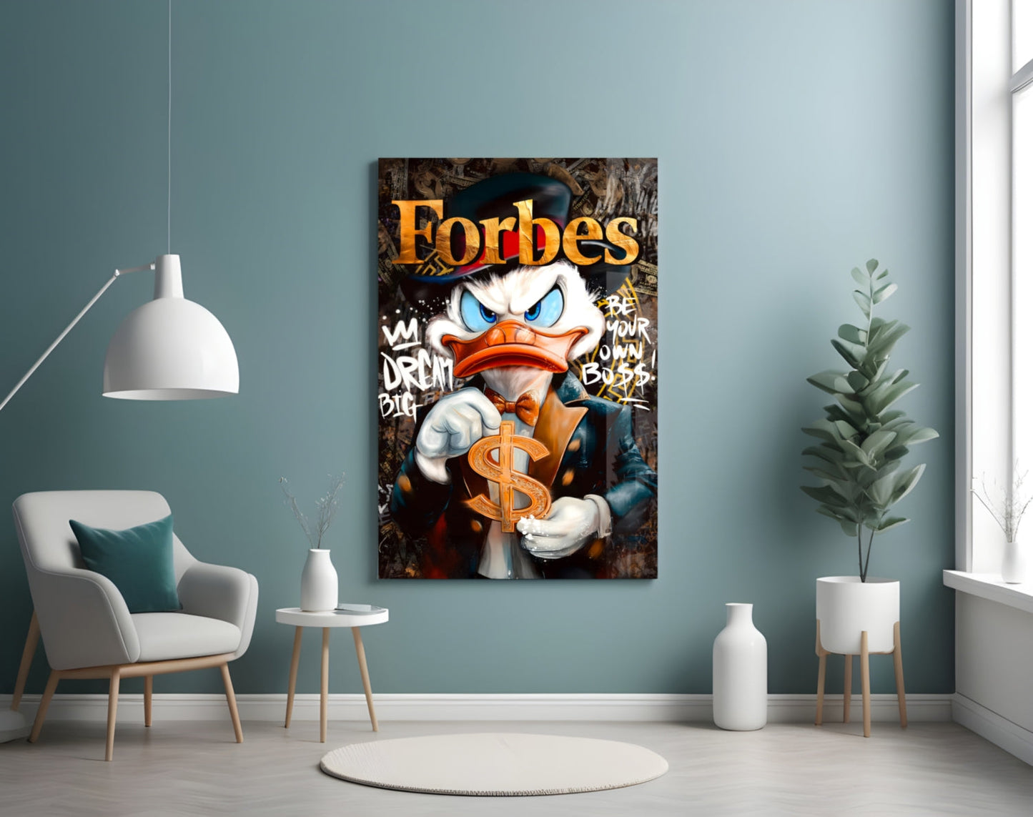 Scrooge: Forbes Billionaire Glass Wall Art || Designer Collection