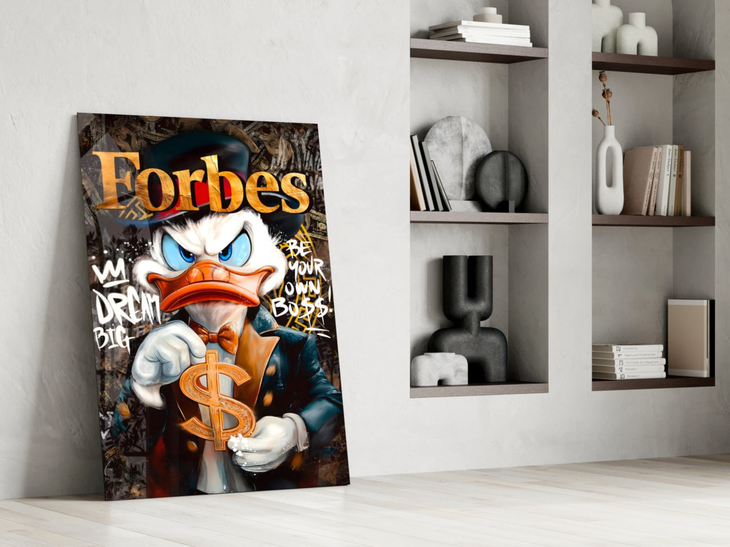Scrooge: Forbes Billionaire Glass Wall Art || Designer Collection
