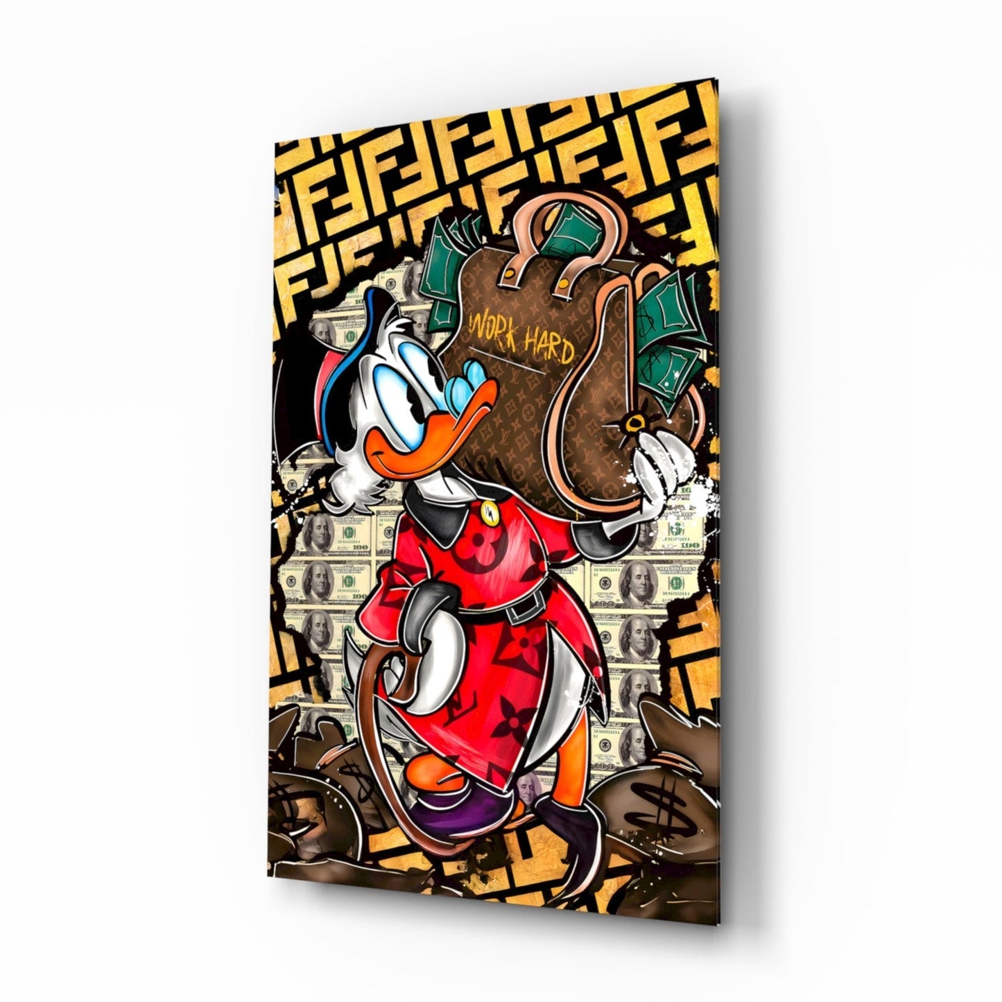 Unpretentious Luxury and Labor Glass Wall Art || Designer Collection