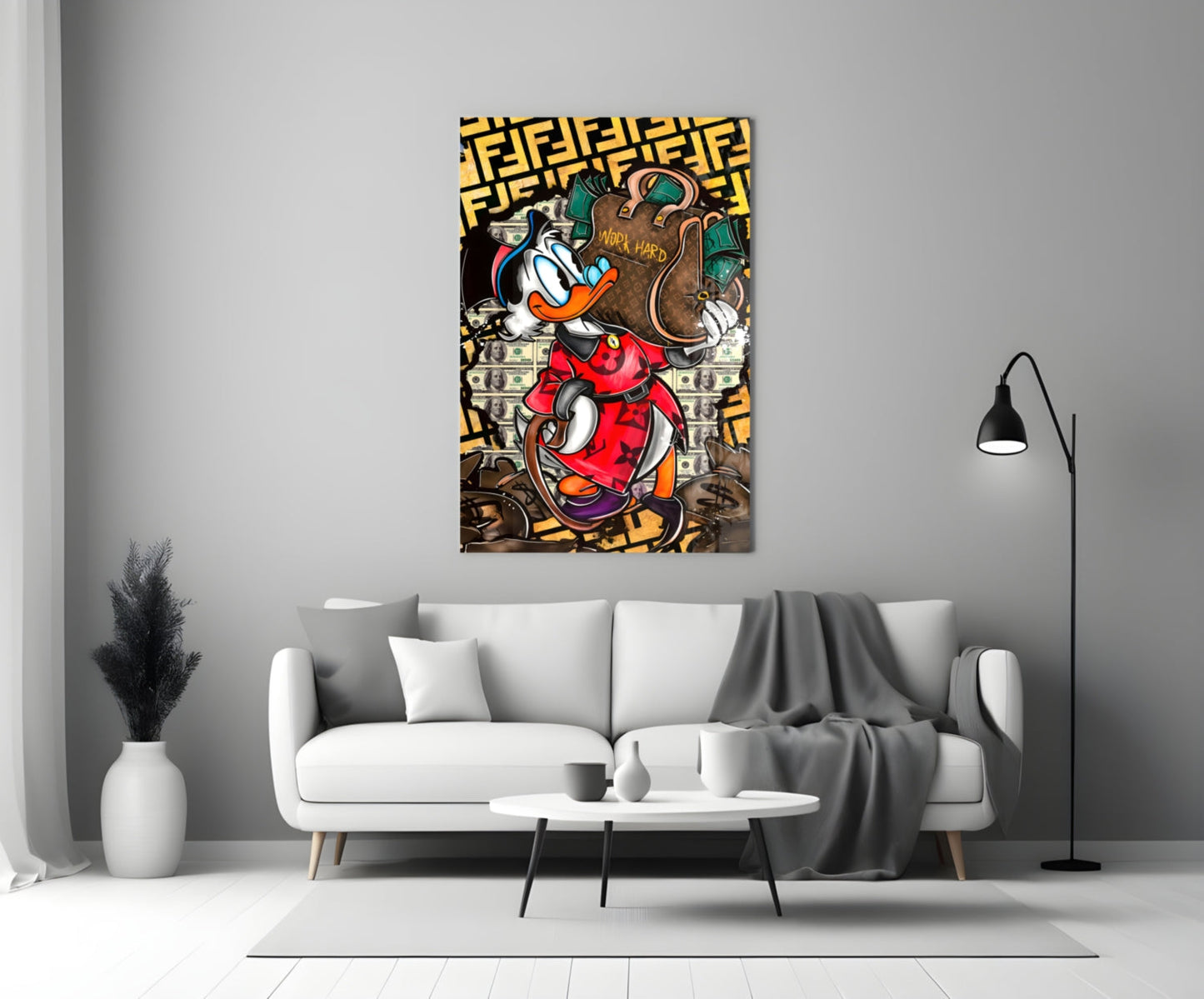 Unpretentious Luxury and Labor Glass Wall Art || Designer Collection