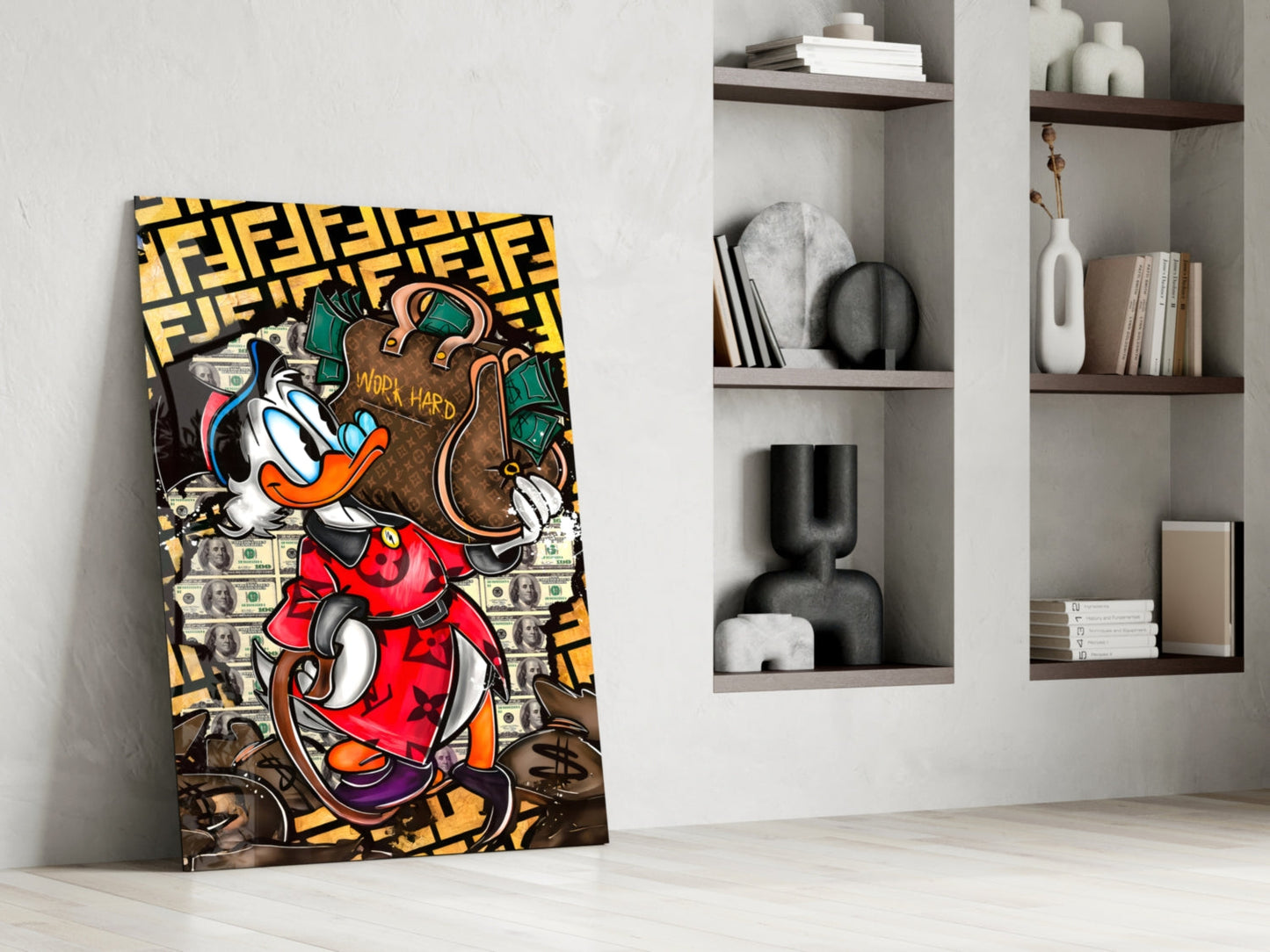 Unpretentious Luxury and Labor Glass Wall Art || Designer Collection