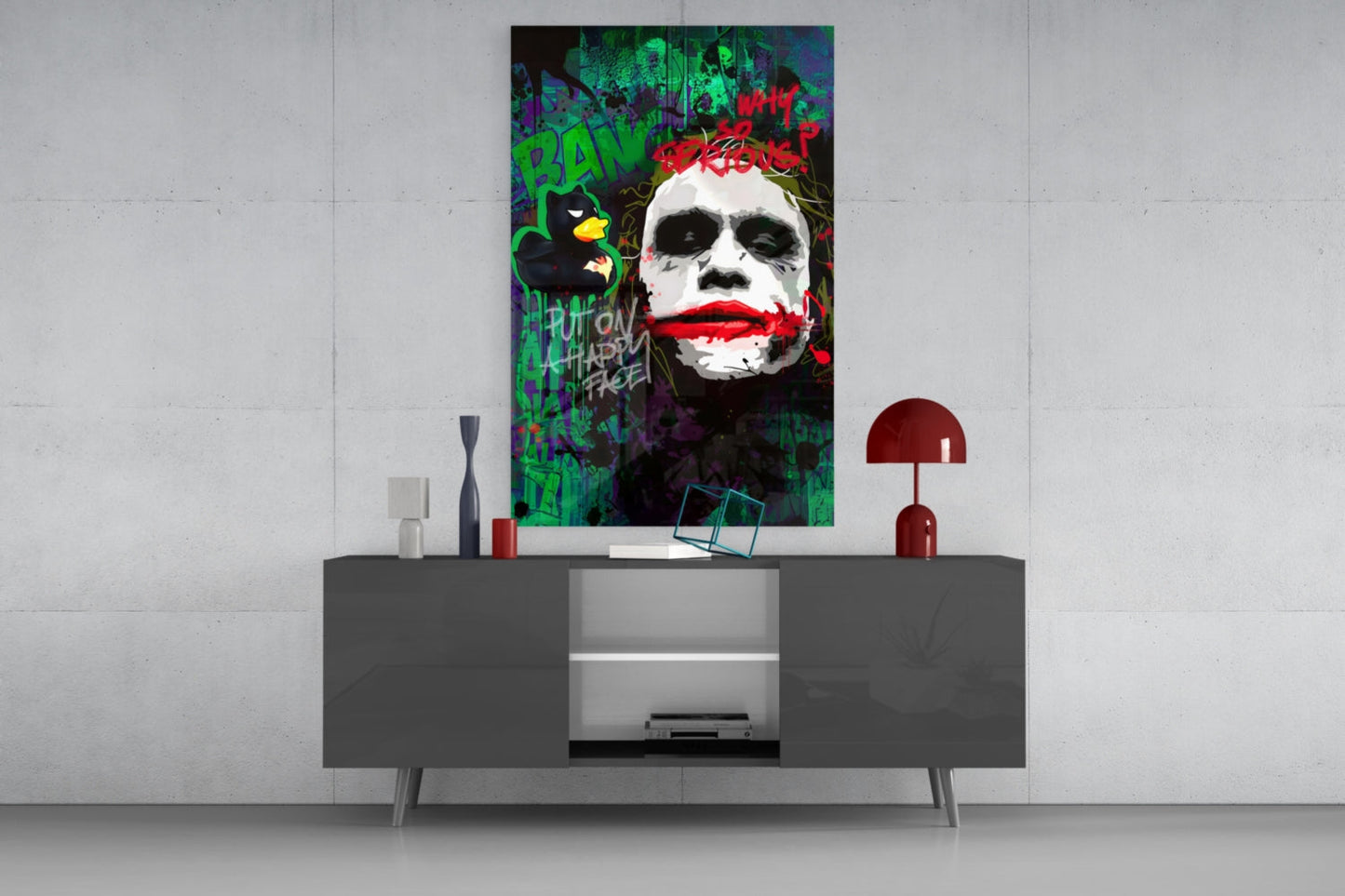 Joker Why Are We So Serious? Glass Wall Art || Designer Collection