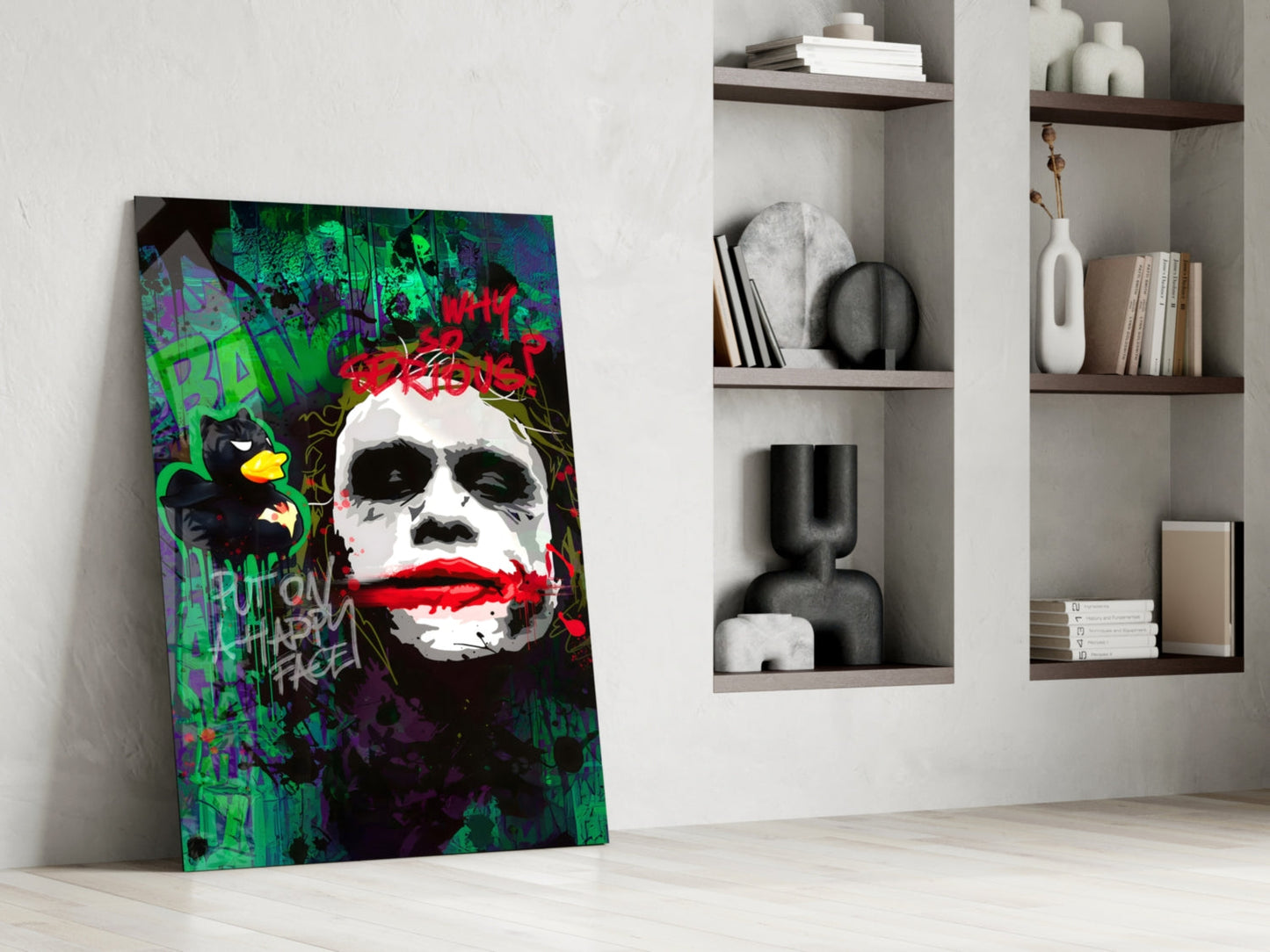 Joker Why Are We So Serious? Glass Wall Art || Designer Collection