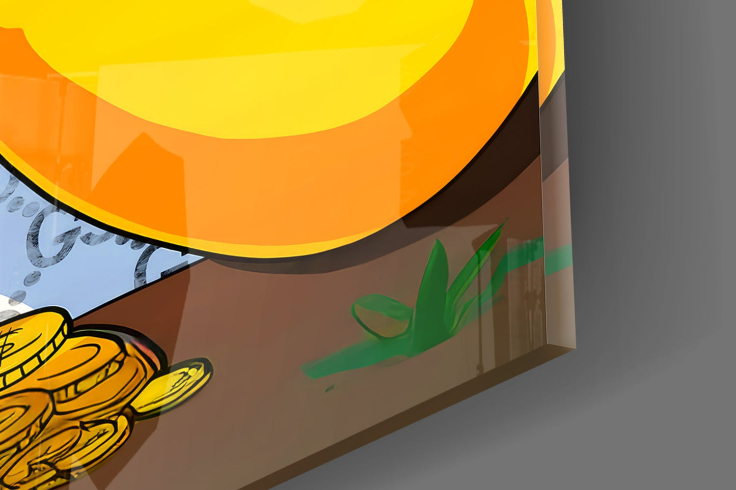 Homer The Taste of Greed Glass Wall Art || Designer Collection