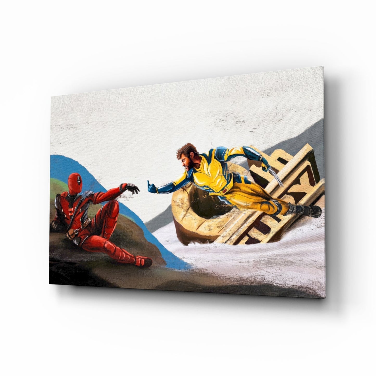 The Creation of Heroes Glass Wall Art || Designer Collection