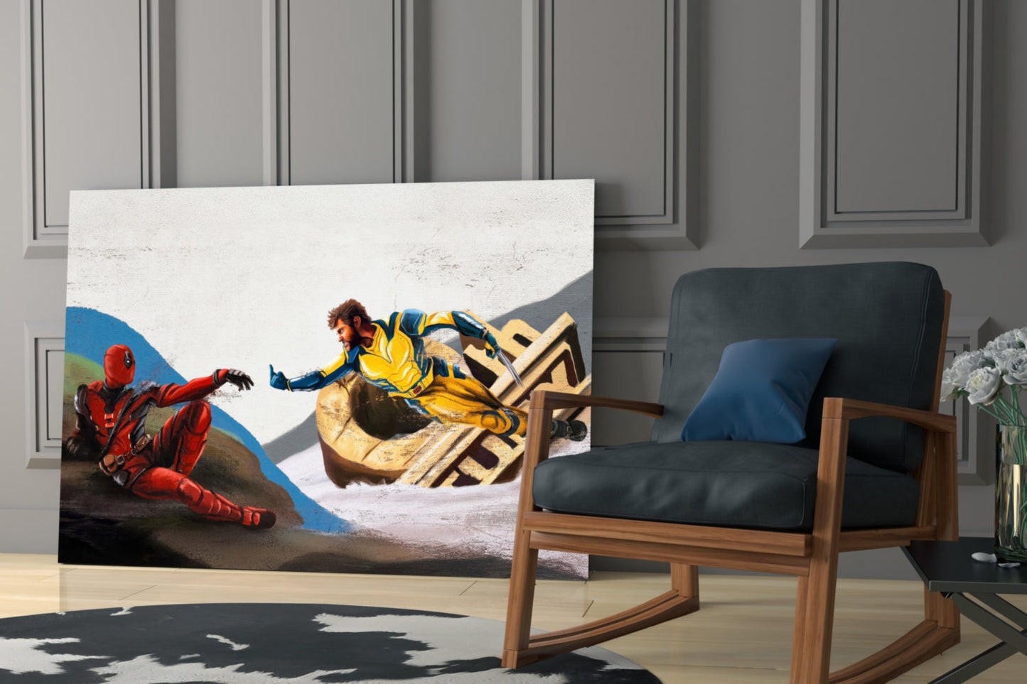 The Creation of Heroes Glass Wall Art || Designer Collection