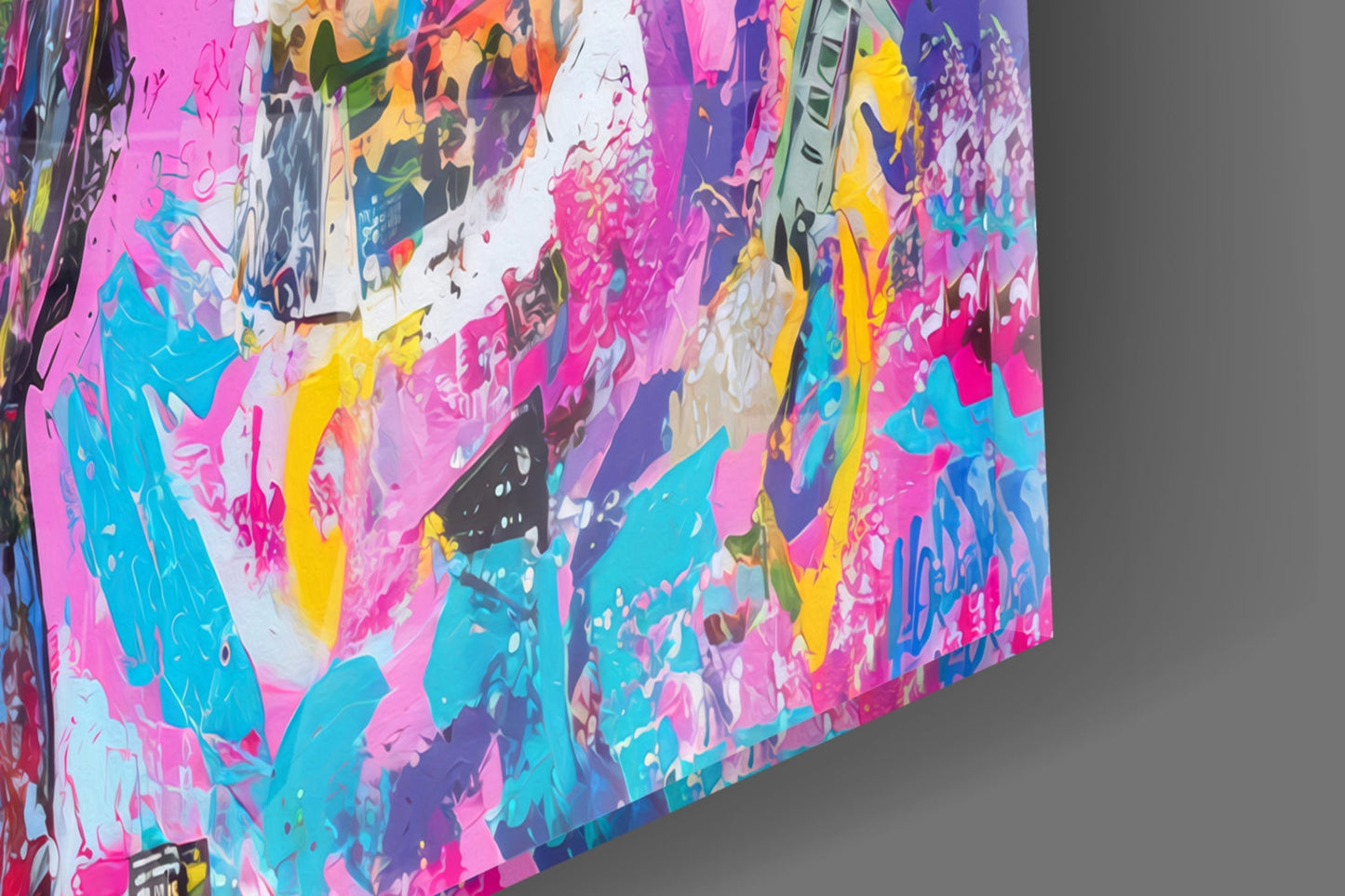 Graffiti David Glass Wall Art || Designer Collection