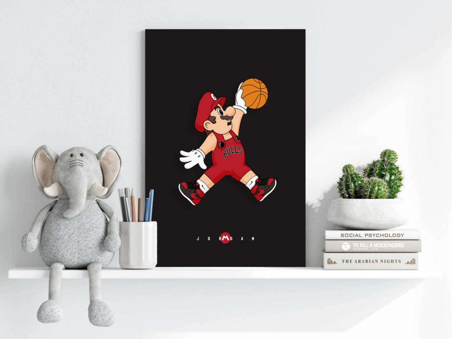 Mario Dunk Aluminum Print
