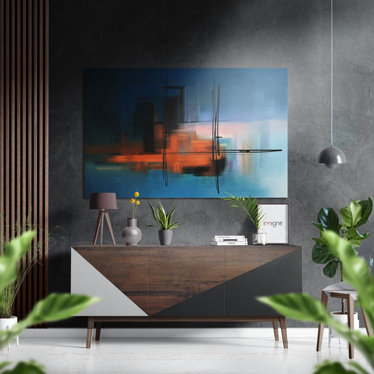 Abstract Silhouette Brushed Aluminium Dibond Wall Art