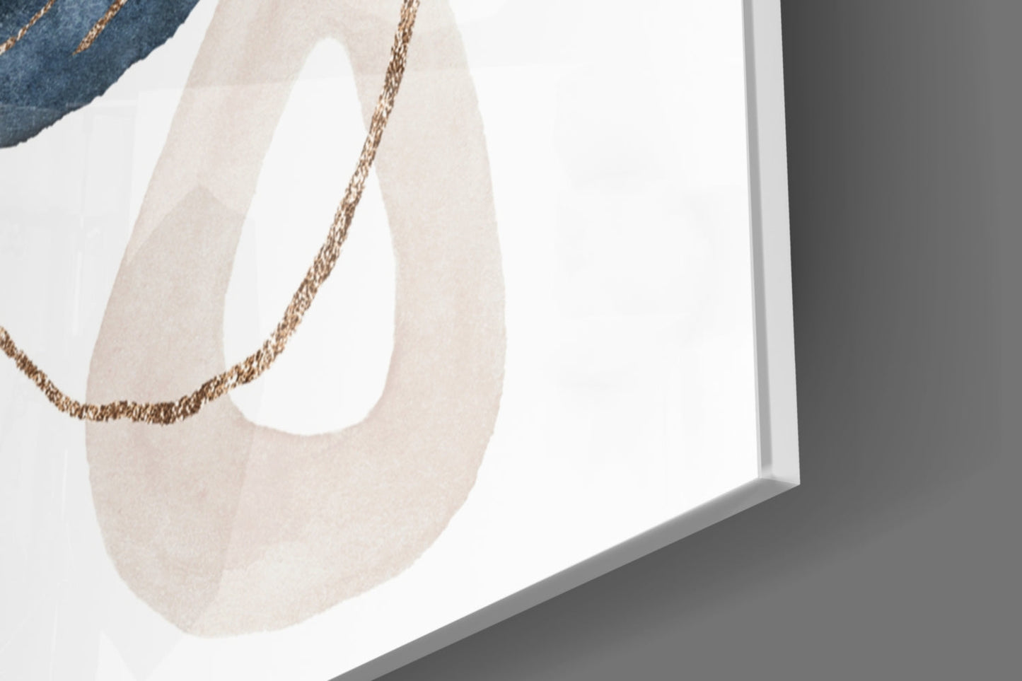 Abstract Shapes Glass Wall Art