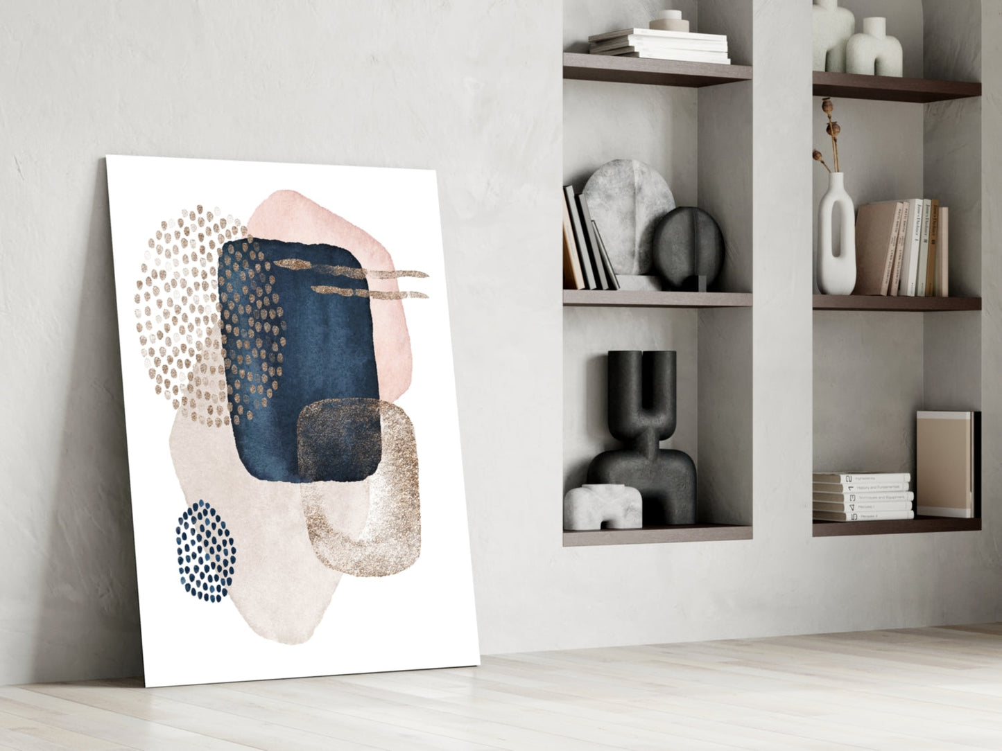 Abstract Shapes Glass Wall Art